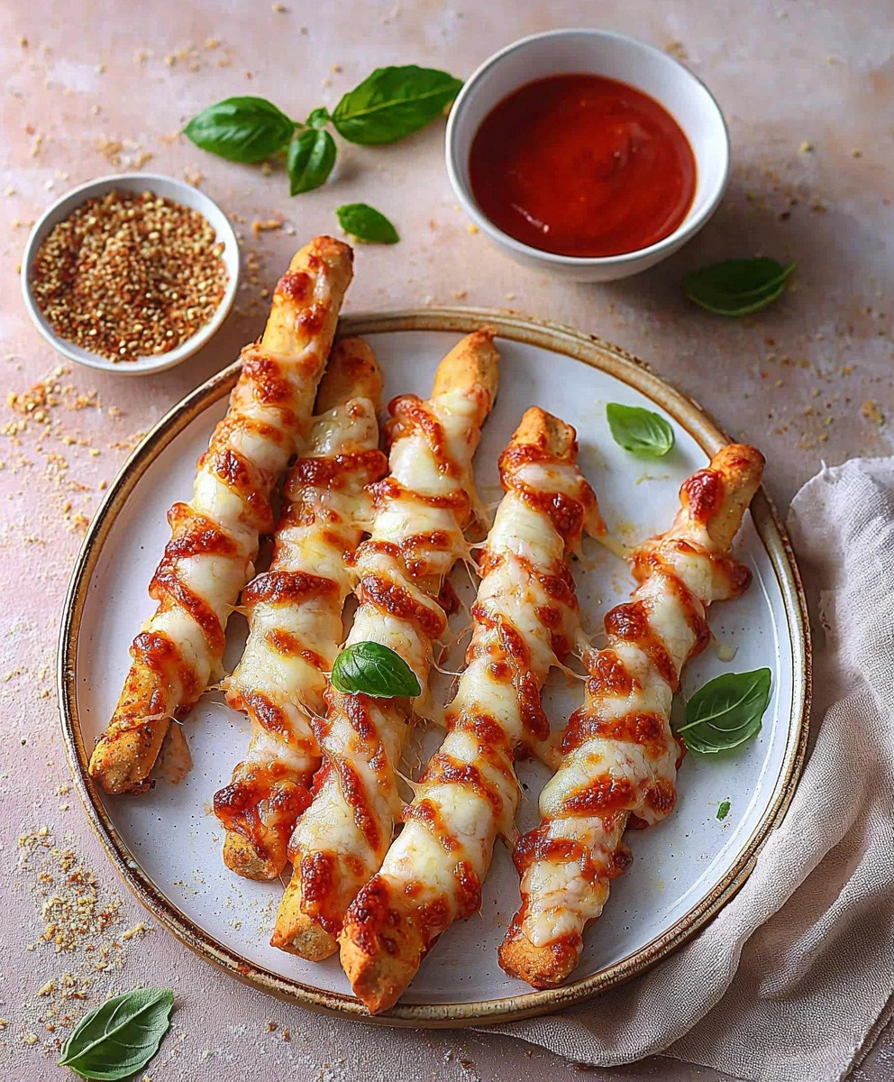 Pizzastangen aus Pizzateig