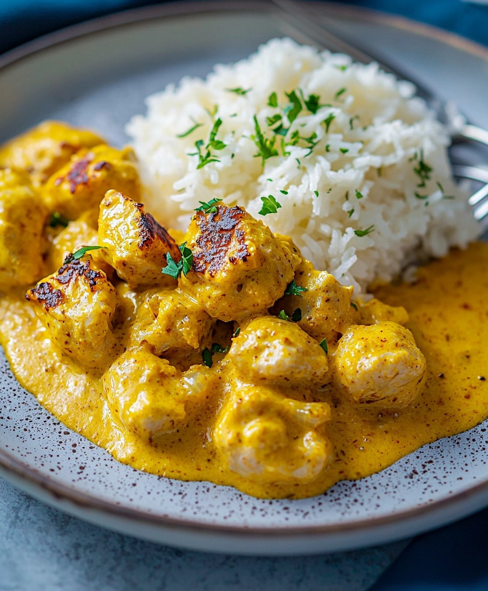 Curry Geschnetzeltes Gericht