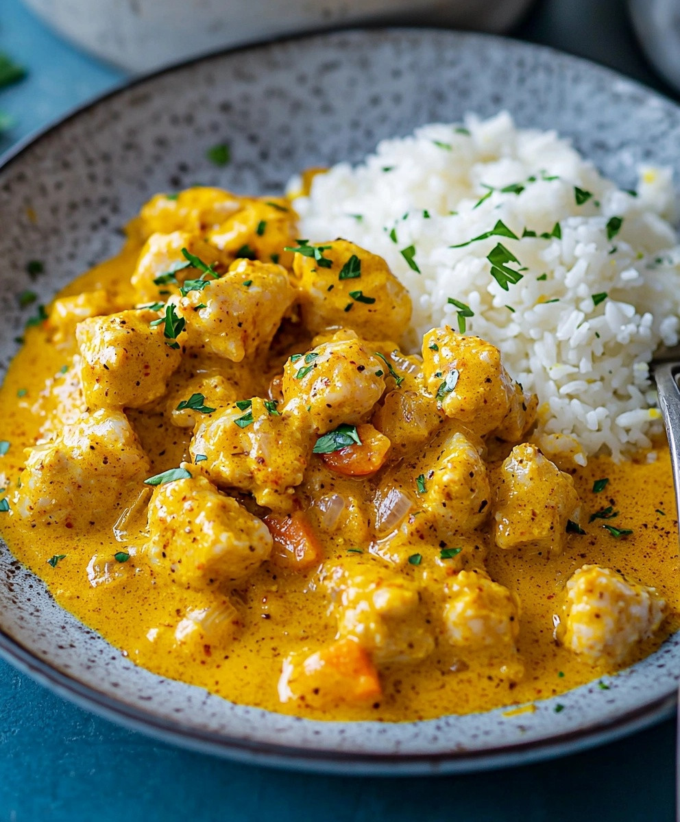 Curry Geschnetzeltes Gericht