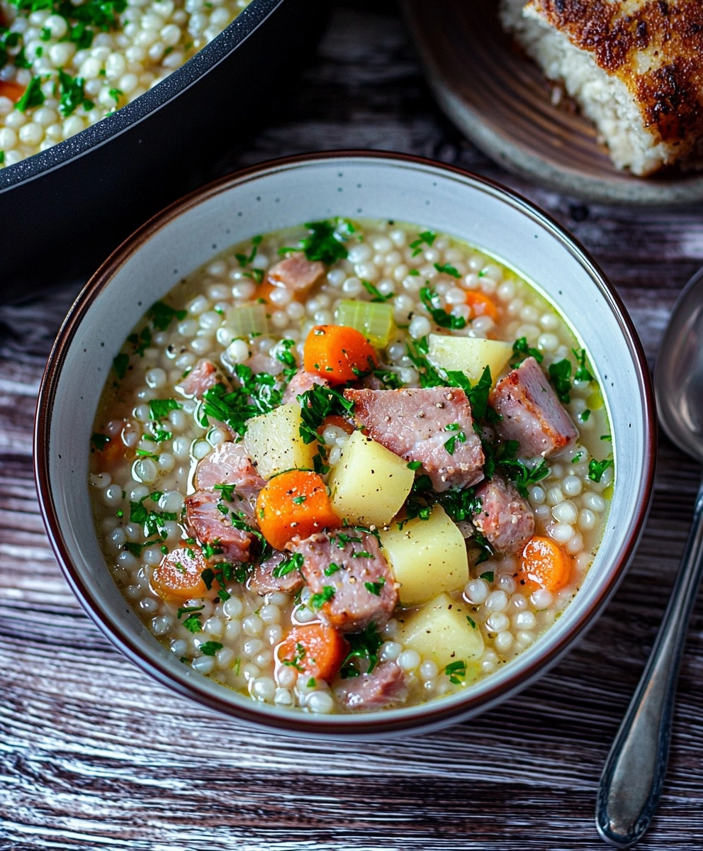 Graupensuppe mit Kassler