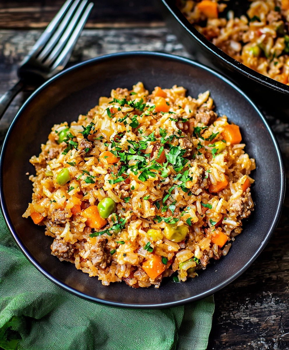 Reis-Hackfleisch-Pfanne