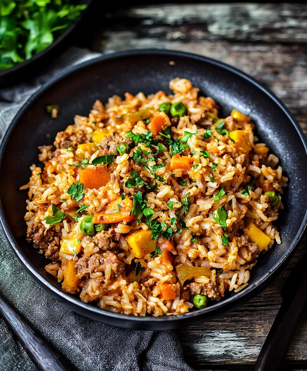 Reis-Hackfleisch-Pfanne