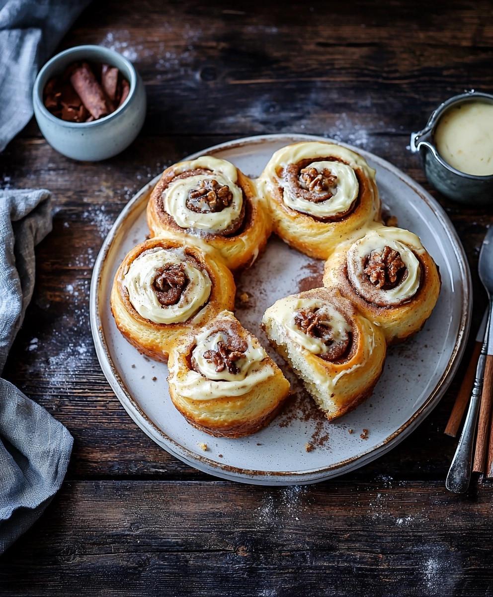 Zimtschnecken Frischkäsetopping