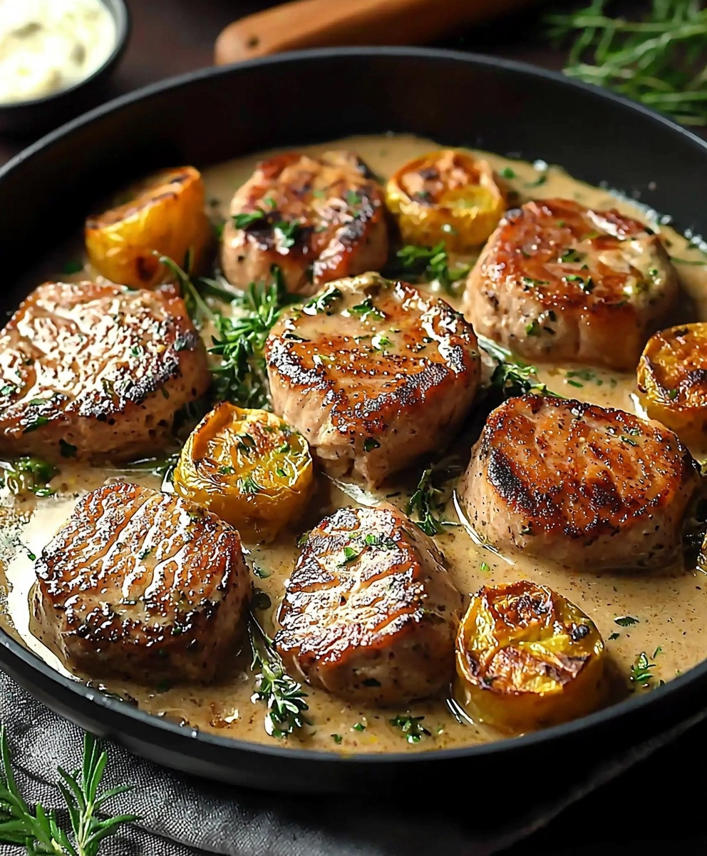 Filetpfännchen mit Frischkäse