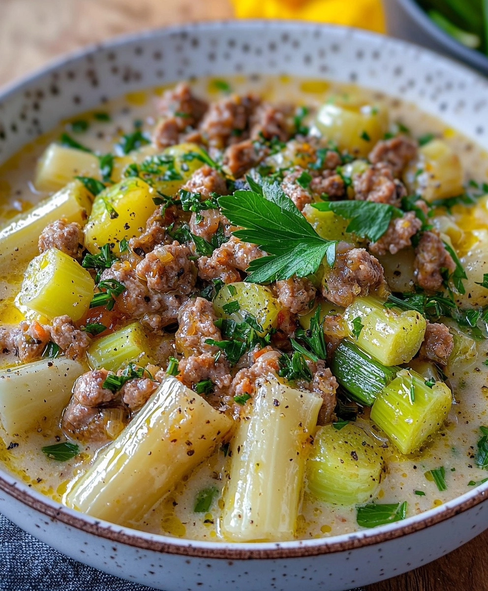 Hackfleisch Lauch Pfanne