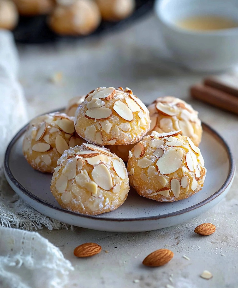 Marzipan Plätzchen mit Mandeln