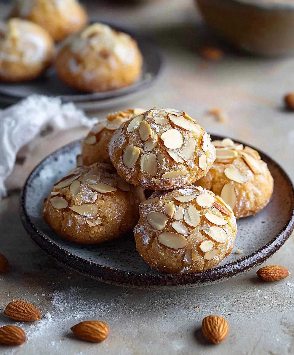 Marzipan Plätzchen mit Mandeln
