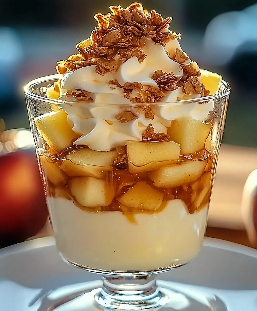 Apfel Schichtdessert im Glas