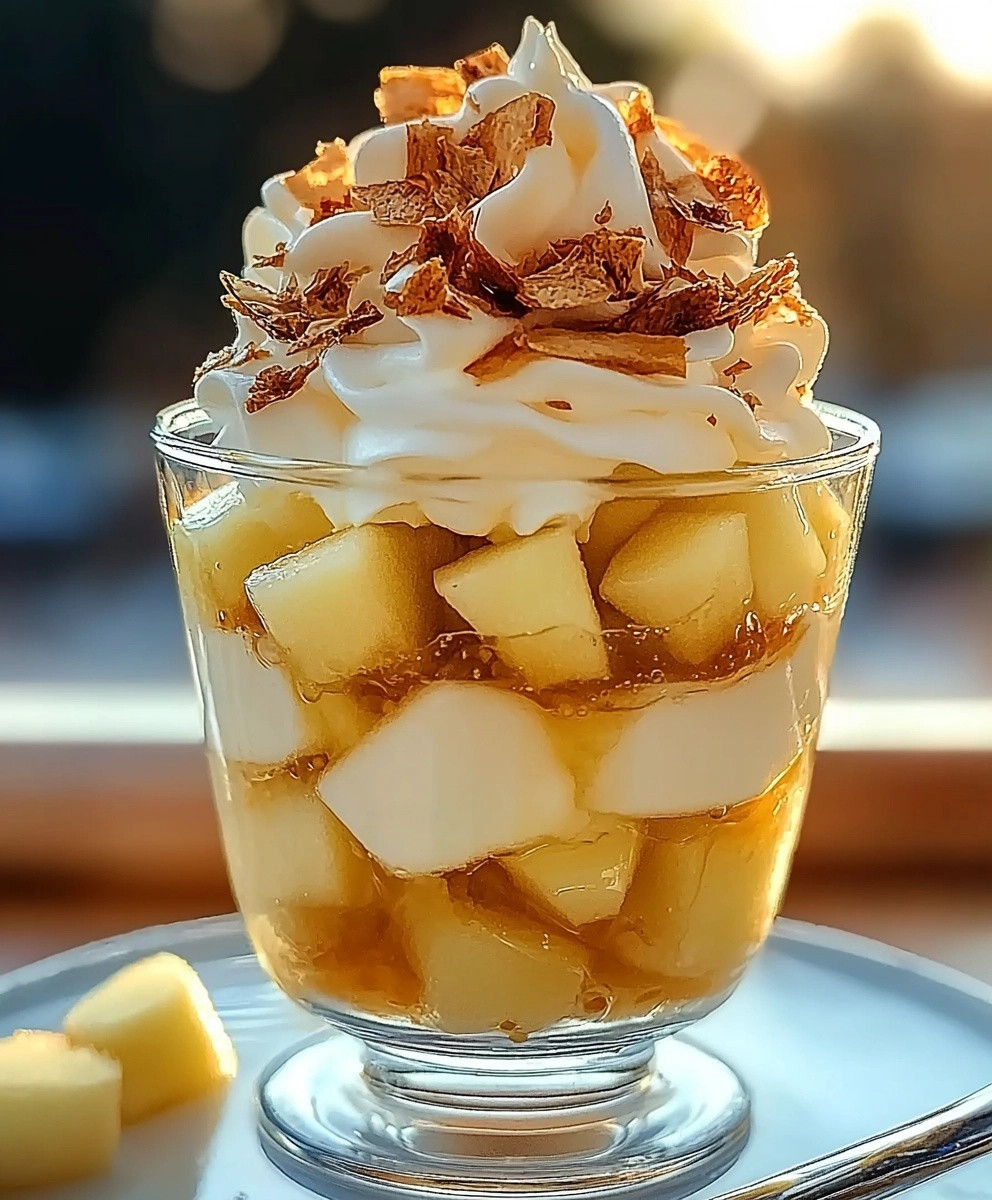 Apfel Schichtdessert im Glas