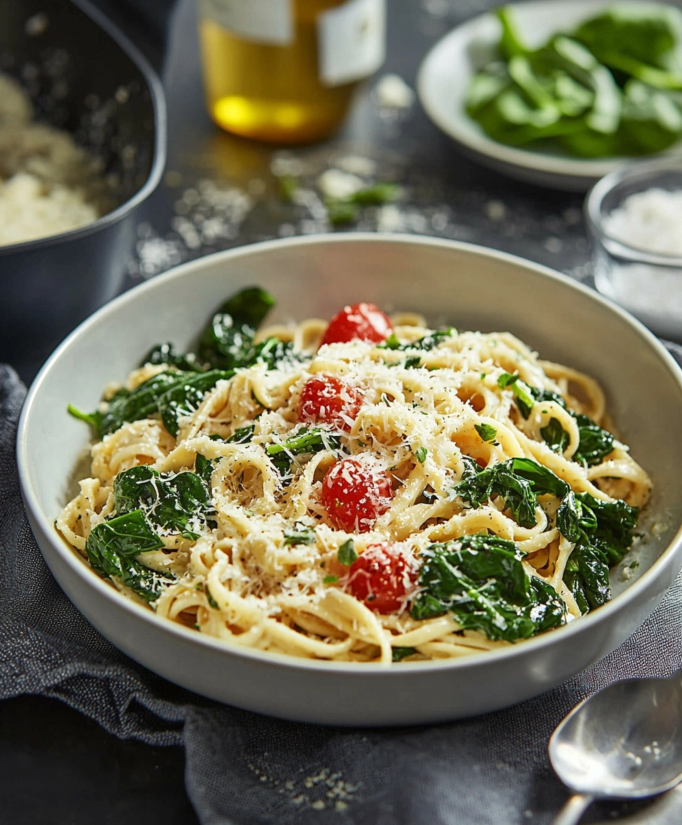 One-Pot-Pasta Spinat