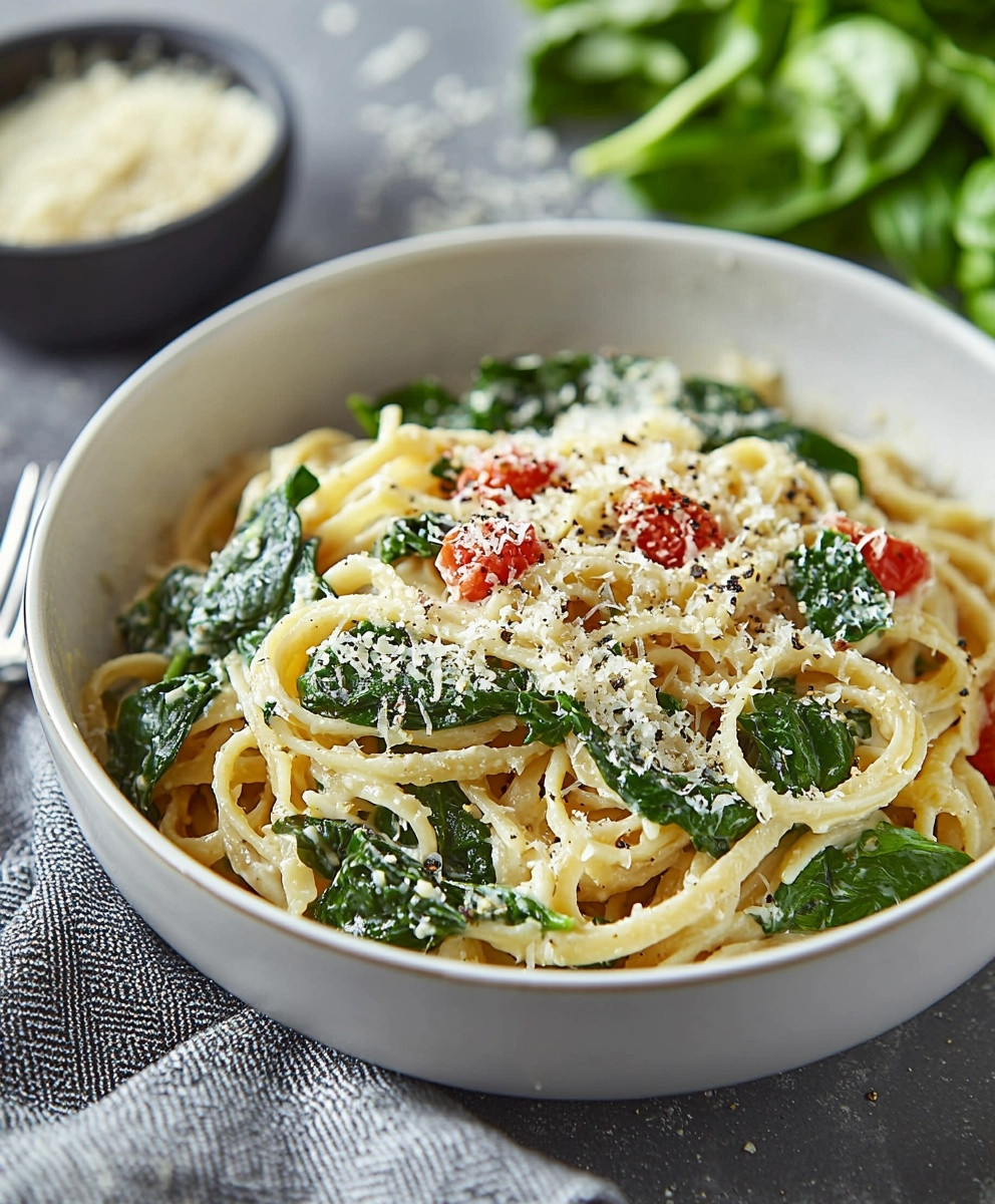 One-Pot-Pasta Spinat