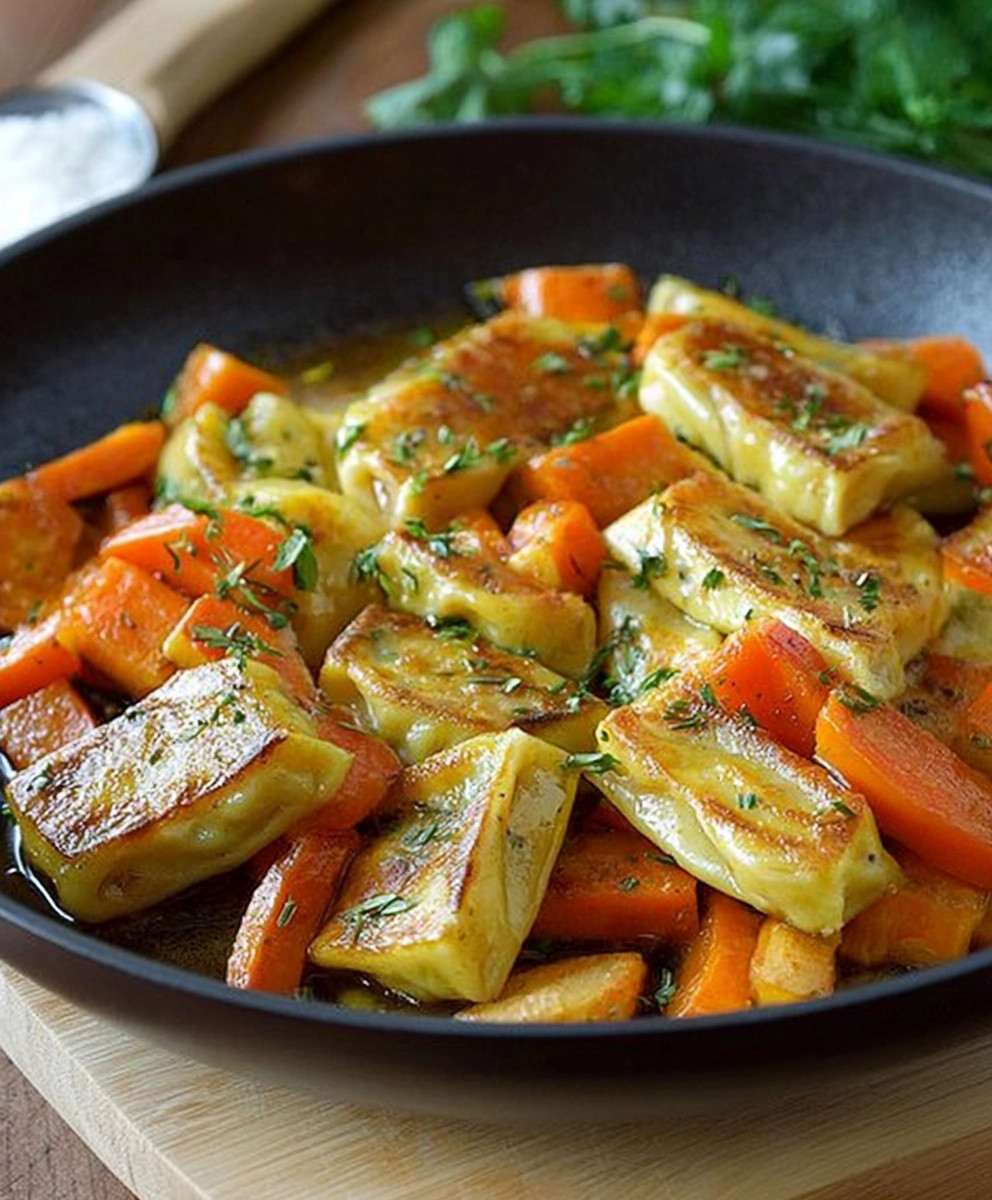 Gebratene Maultaschen mit Gemüse