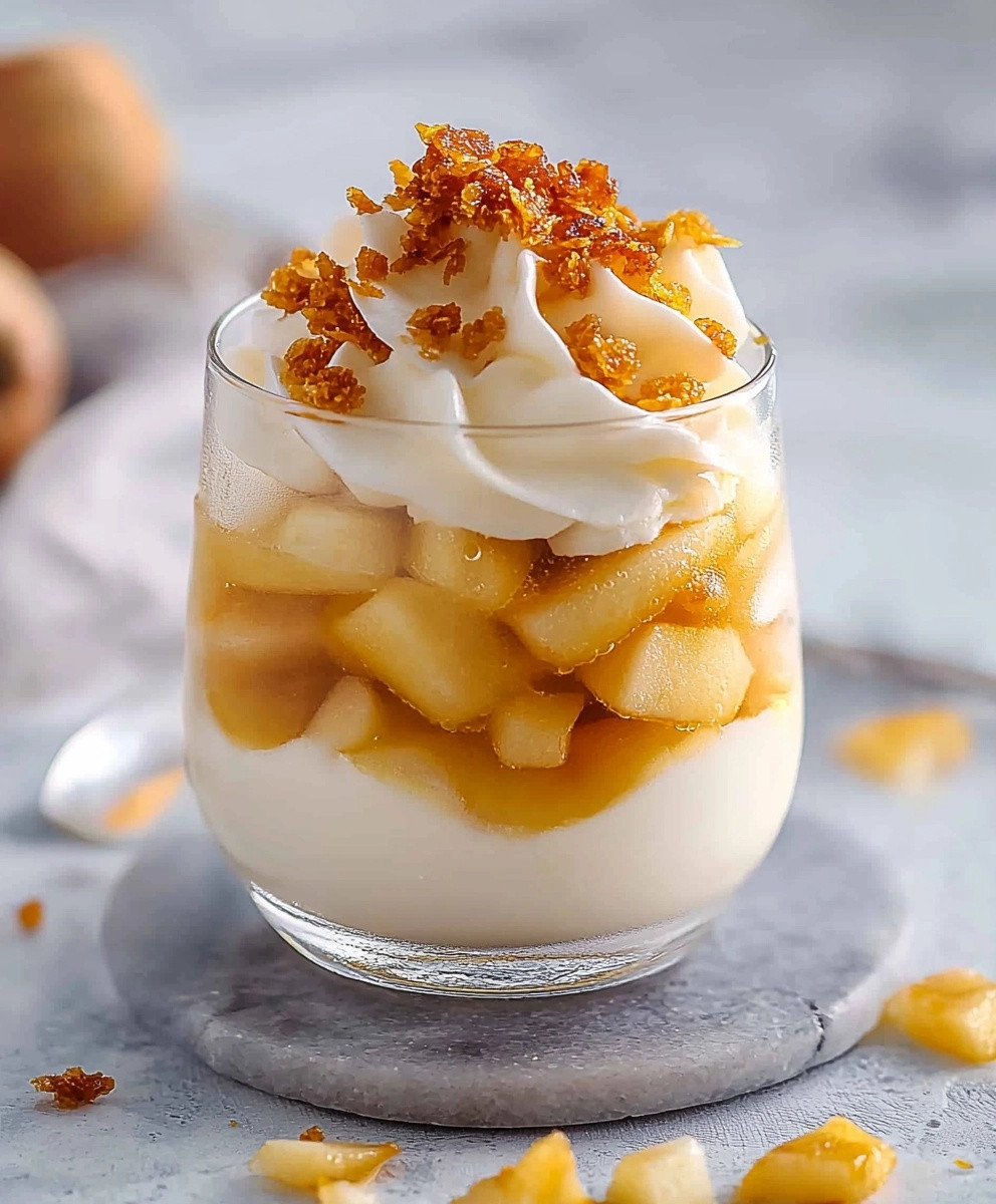 Bratapfel Dessert im Glas