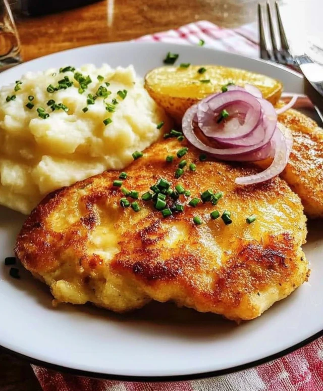 Französische Schnitzel Kartoffelpüree