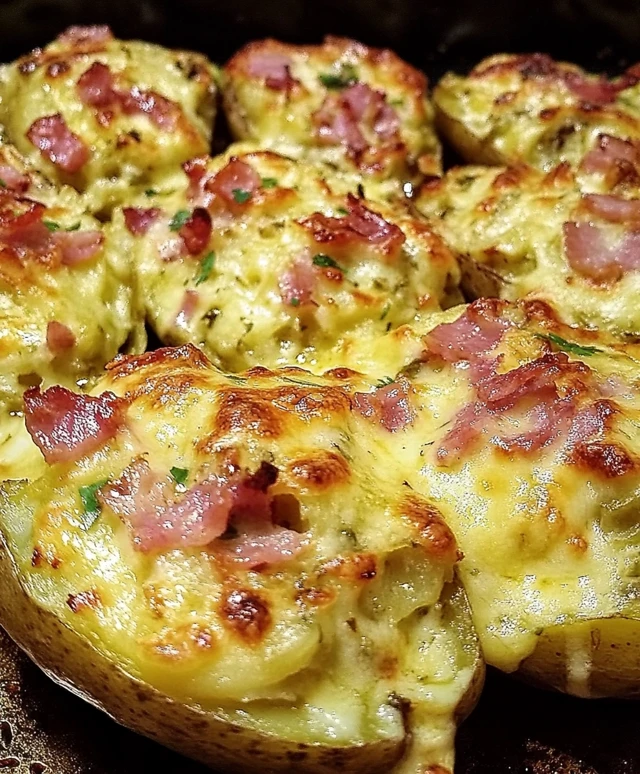 Belegte Ofenkartoffeln mit Speck