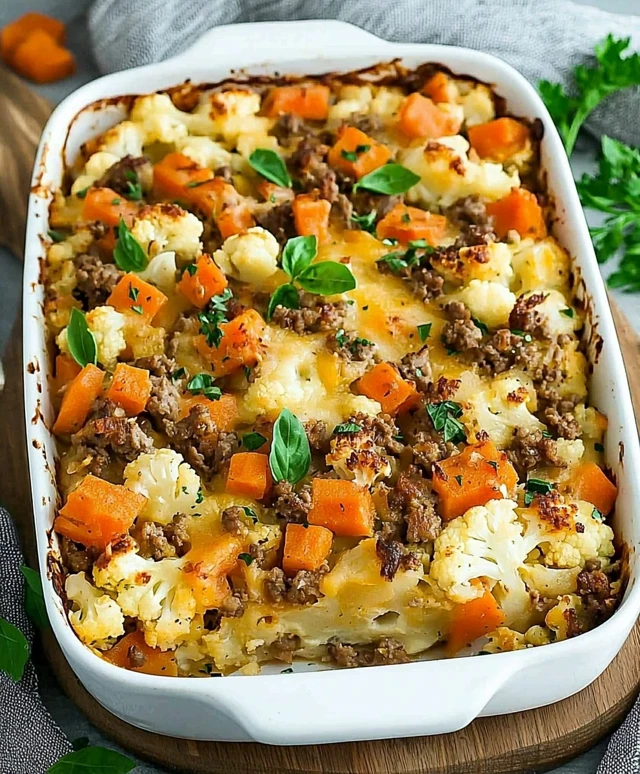 Blumenkohlauflauf mit Hackfleisch