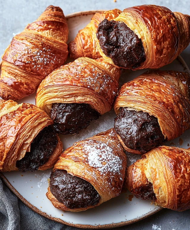 Brownie Teig Croissants