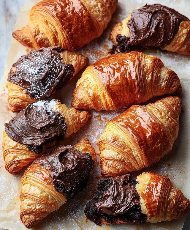 Brownie Teig Croissants