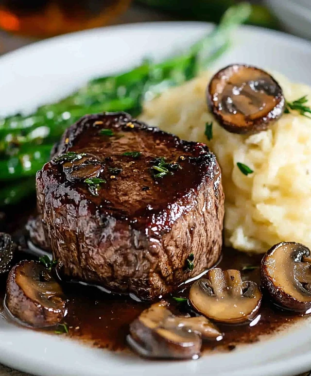 Filet Mignon Pilz-Wein-Sauce