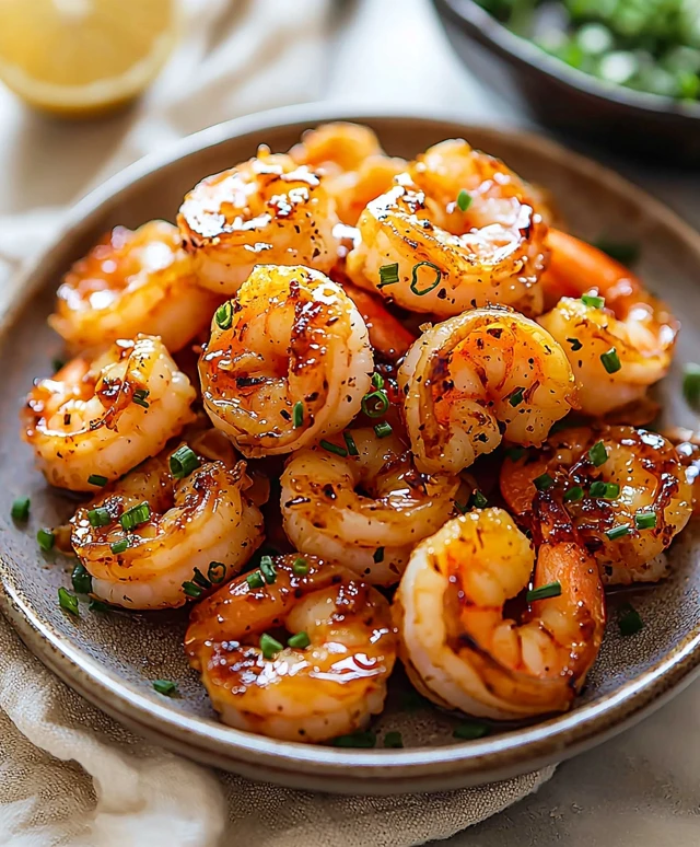Honig Knoblauch Garnelen
