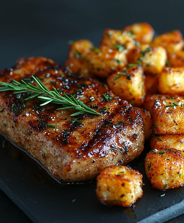 Zitronen Knoblauch Schweinekoteletts