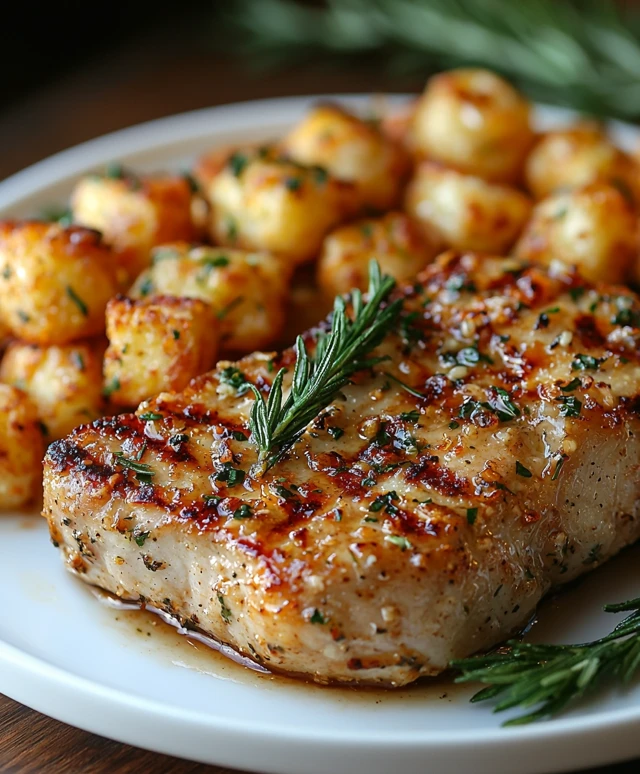 Zitronen Knoblauch Schweinekoteletts