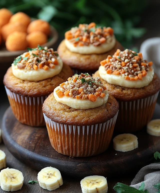 Bananen Karotten Muffins