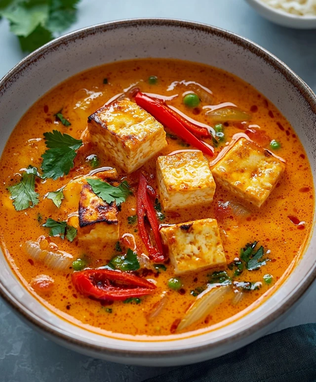 Rotes Thai-Curry mit Tofu