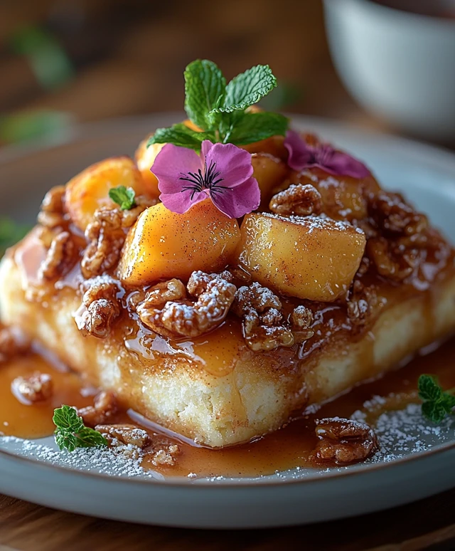 Zimtschnecken Pfirsich Cobbler