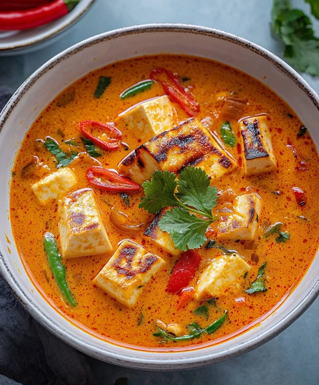 Rotes Thai-Curry mit Tofu