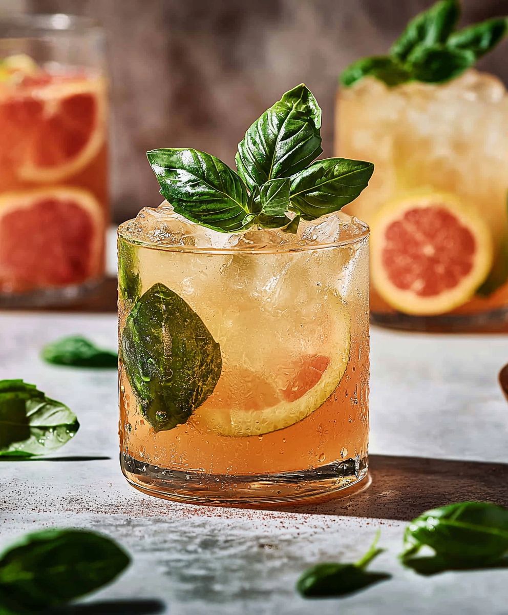 Greyhound Basilikum Mocktail