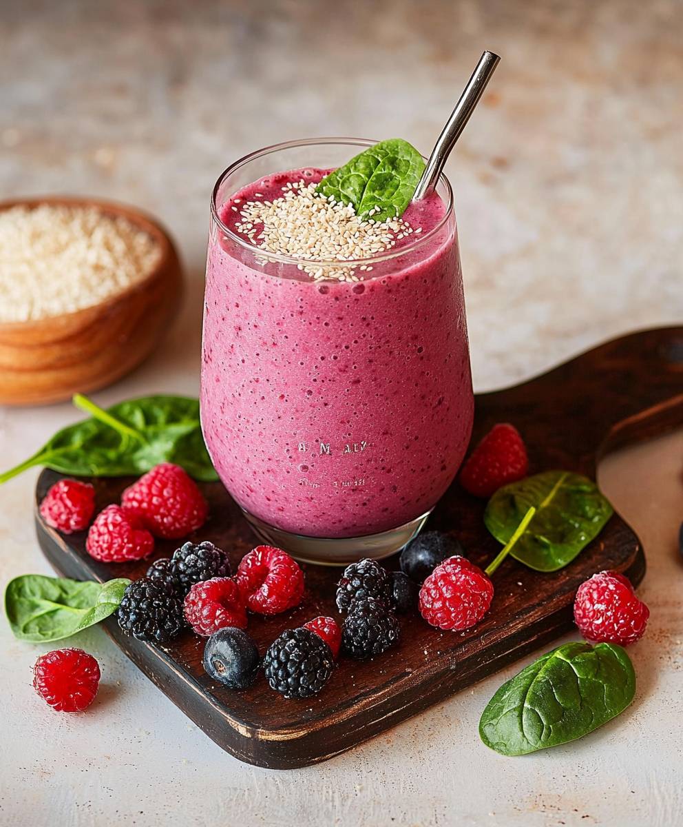 Beeren Spinat Smoothie