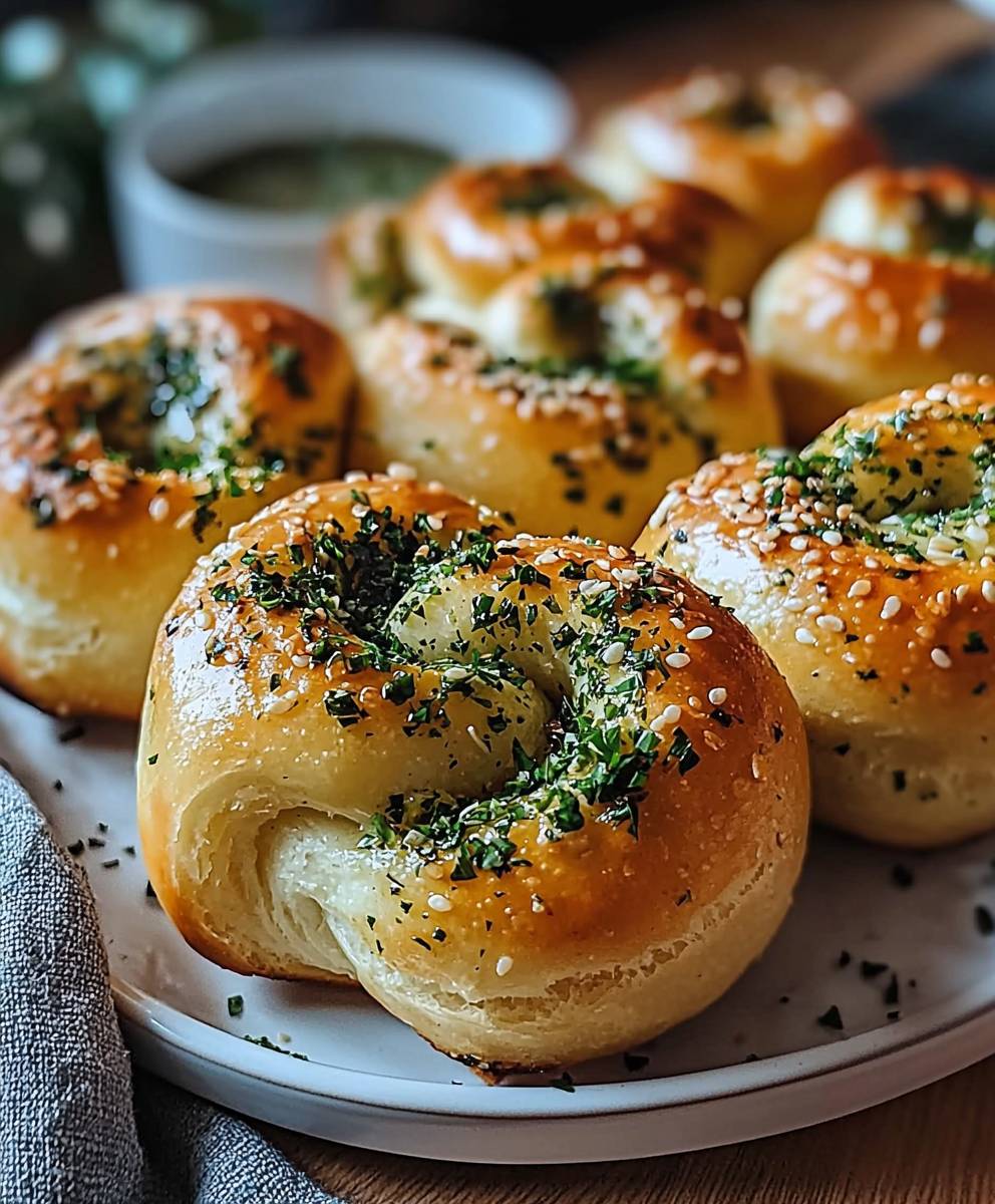 Kräuterbutter Brötchen Osterbrunch