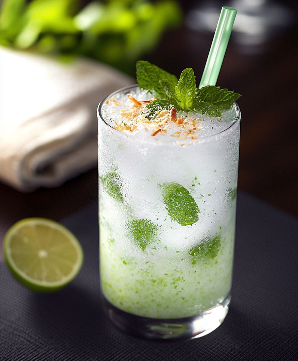 Kokos Limetten Mojito Mocktail