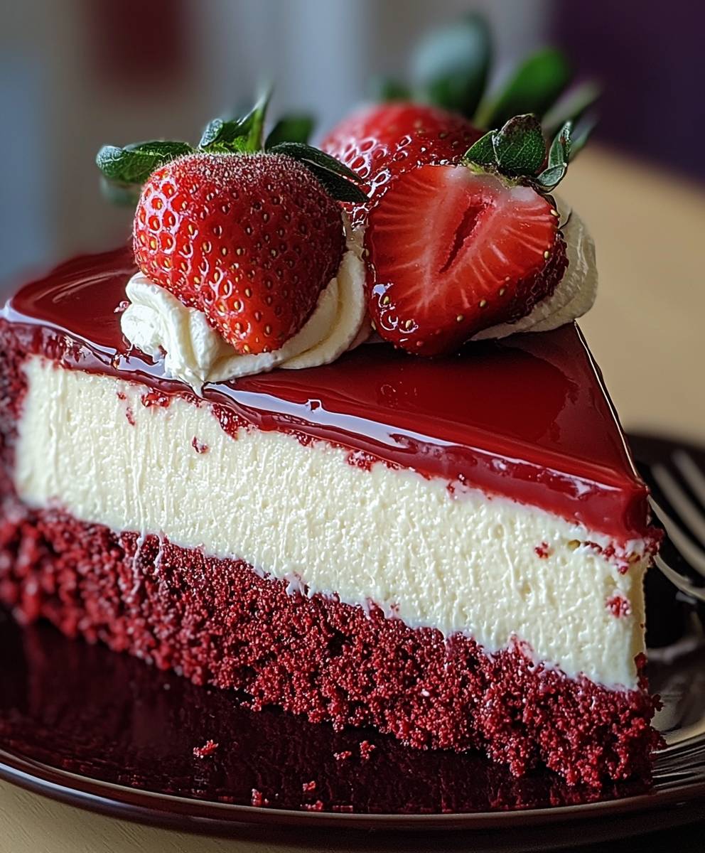 Red Velvet Erdbeer Käsekuchen