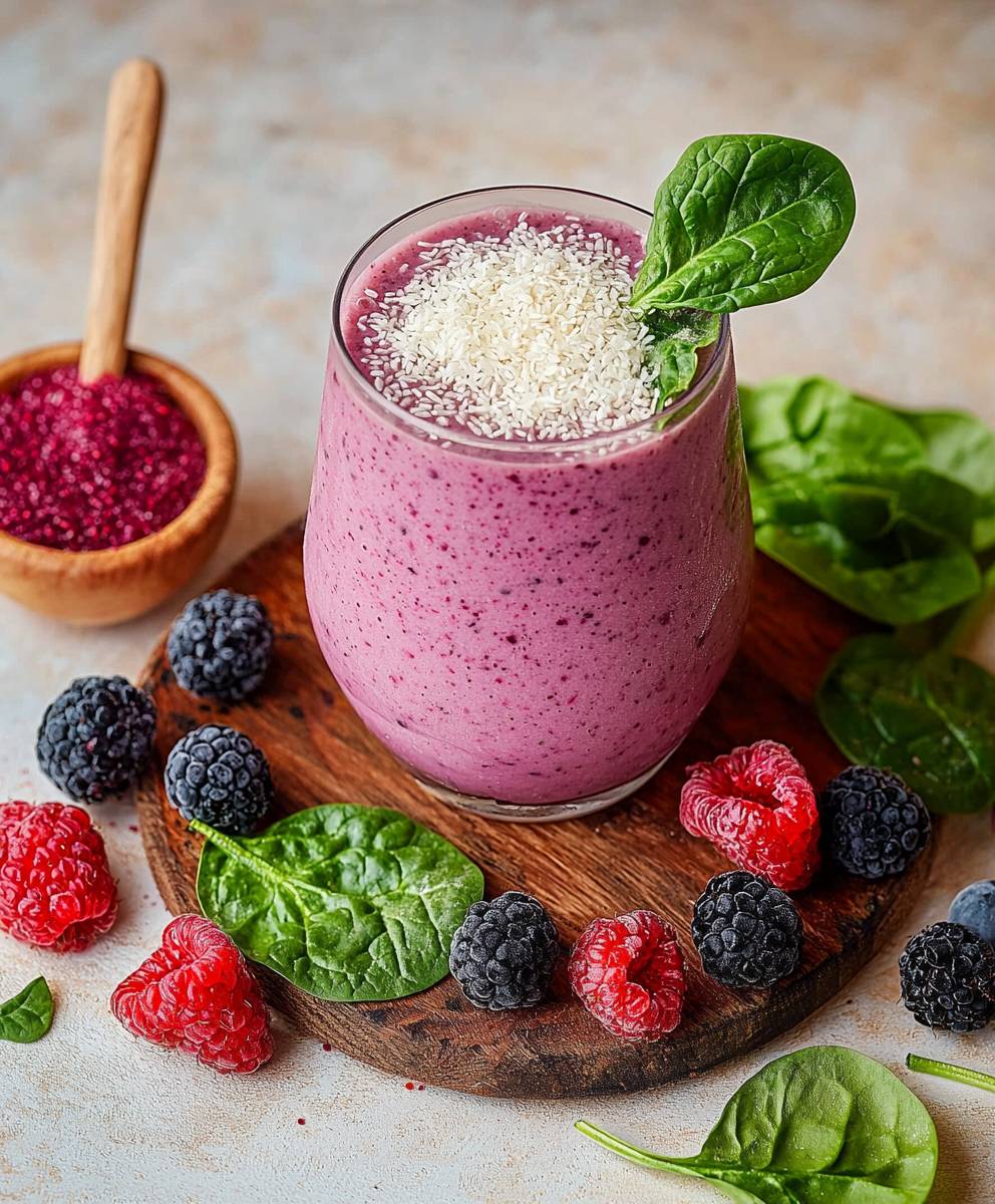 Beeren Spinat Smoothie