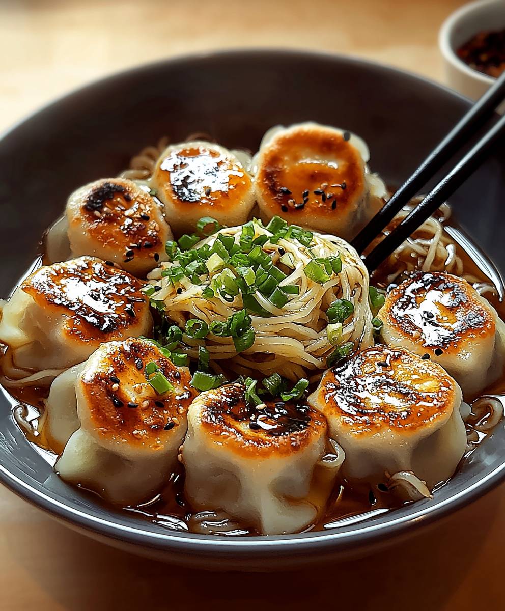 Scharfe Ramen Teigtaschen
