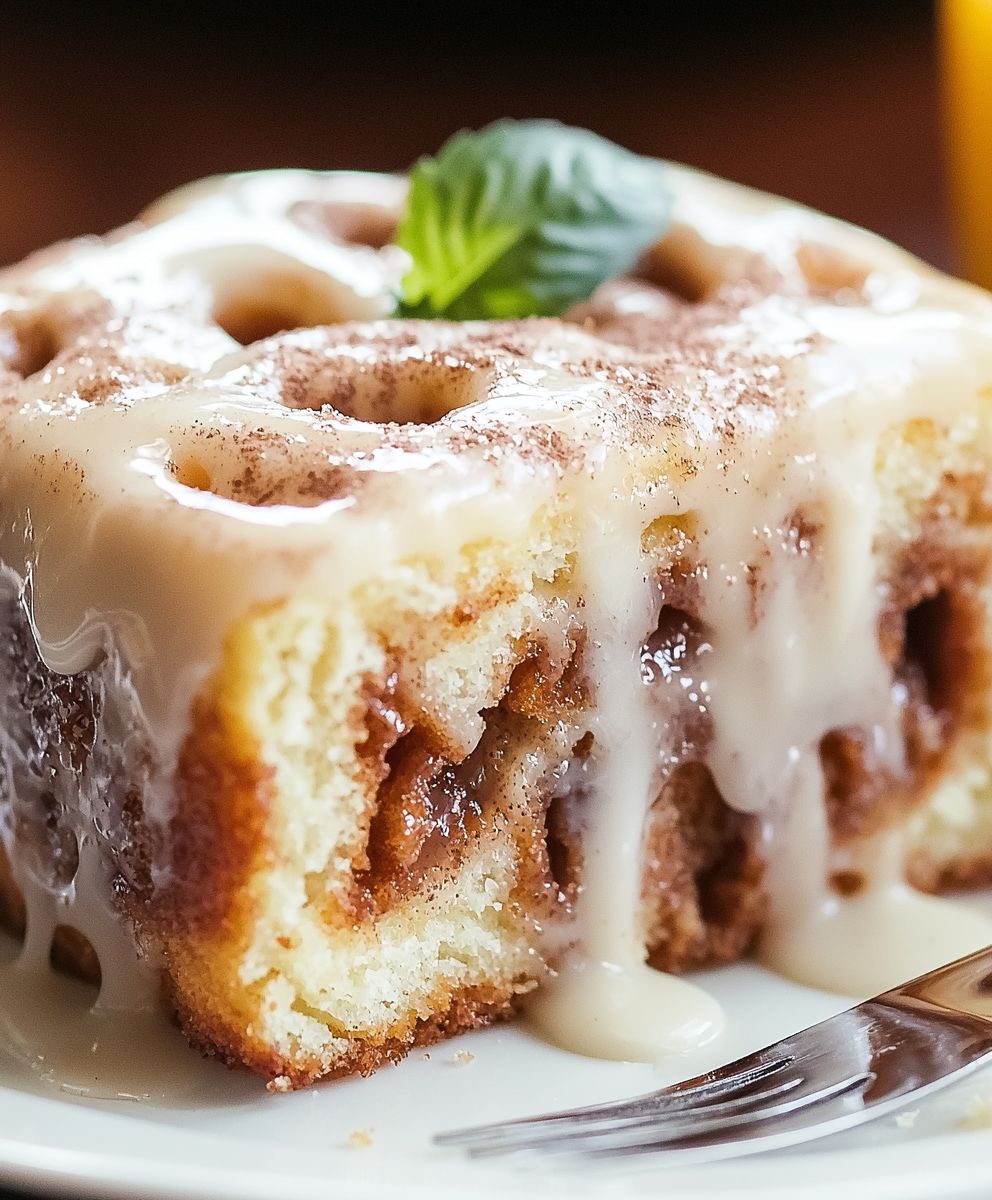 Zimtschnecken Poke Kuchen