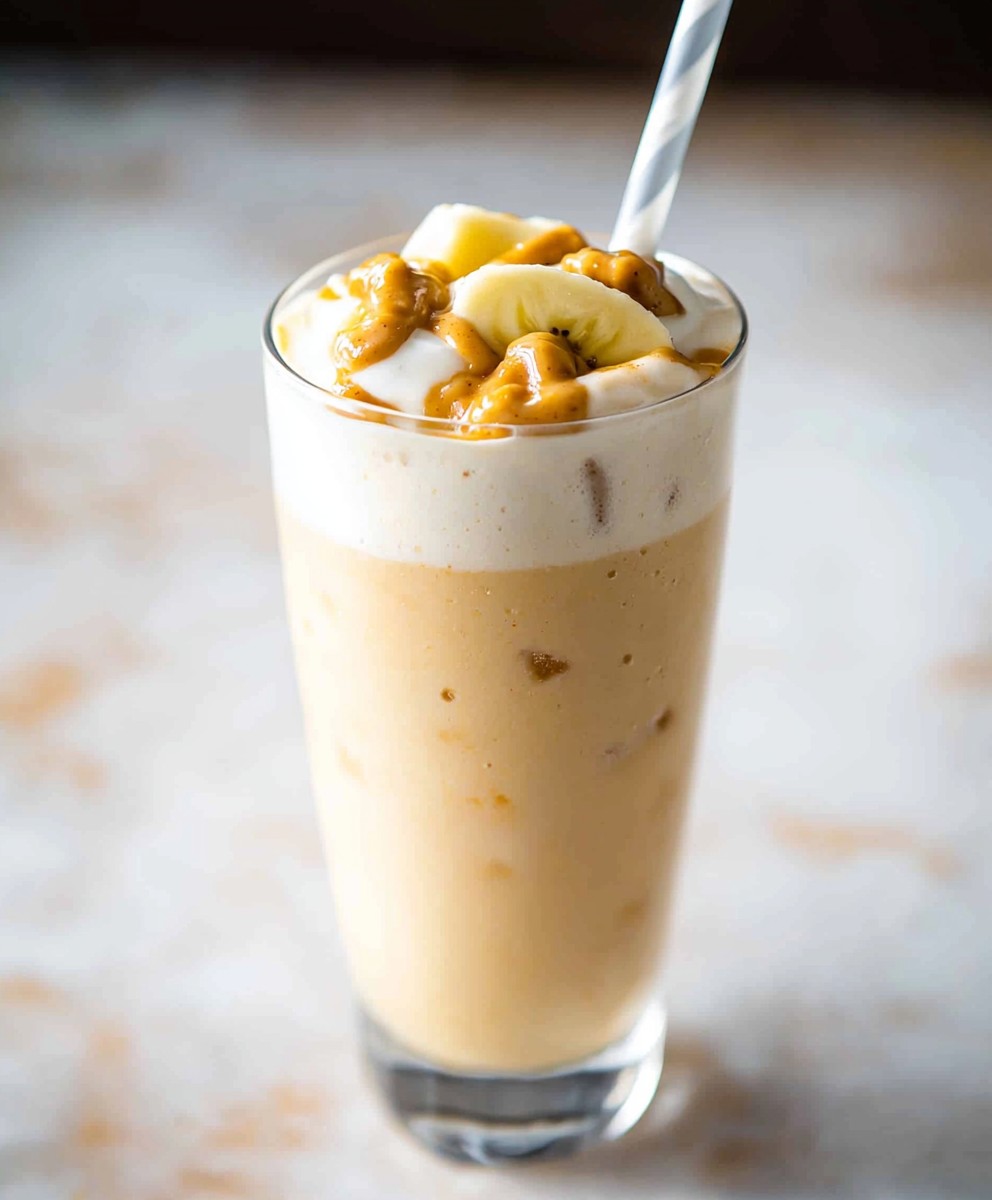Erdnussbutter Bananen Milchshake