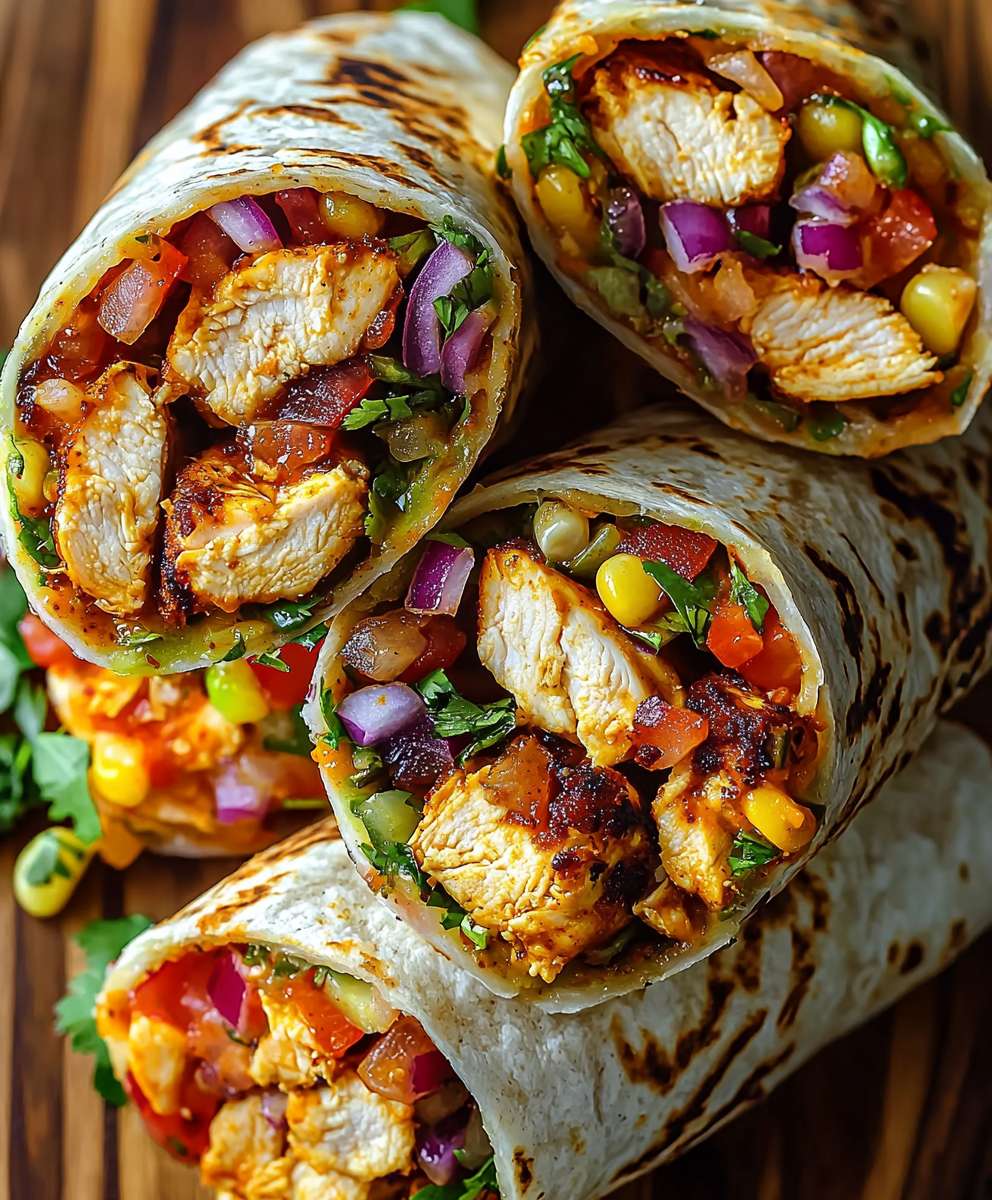 Südwestliche Hühnchen Wraps