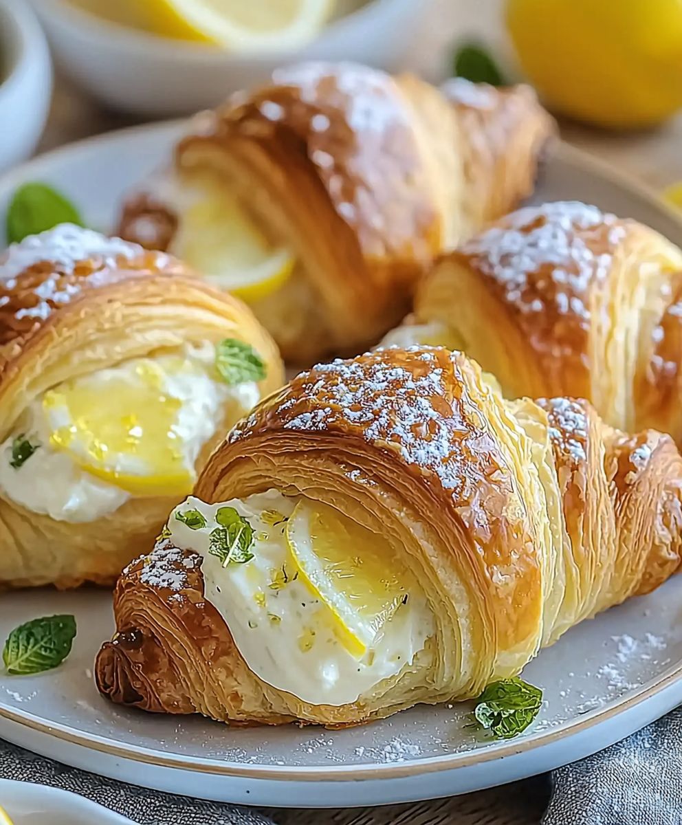 Zitronen Frischkäse Hörnchen