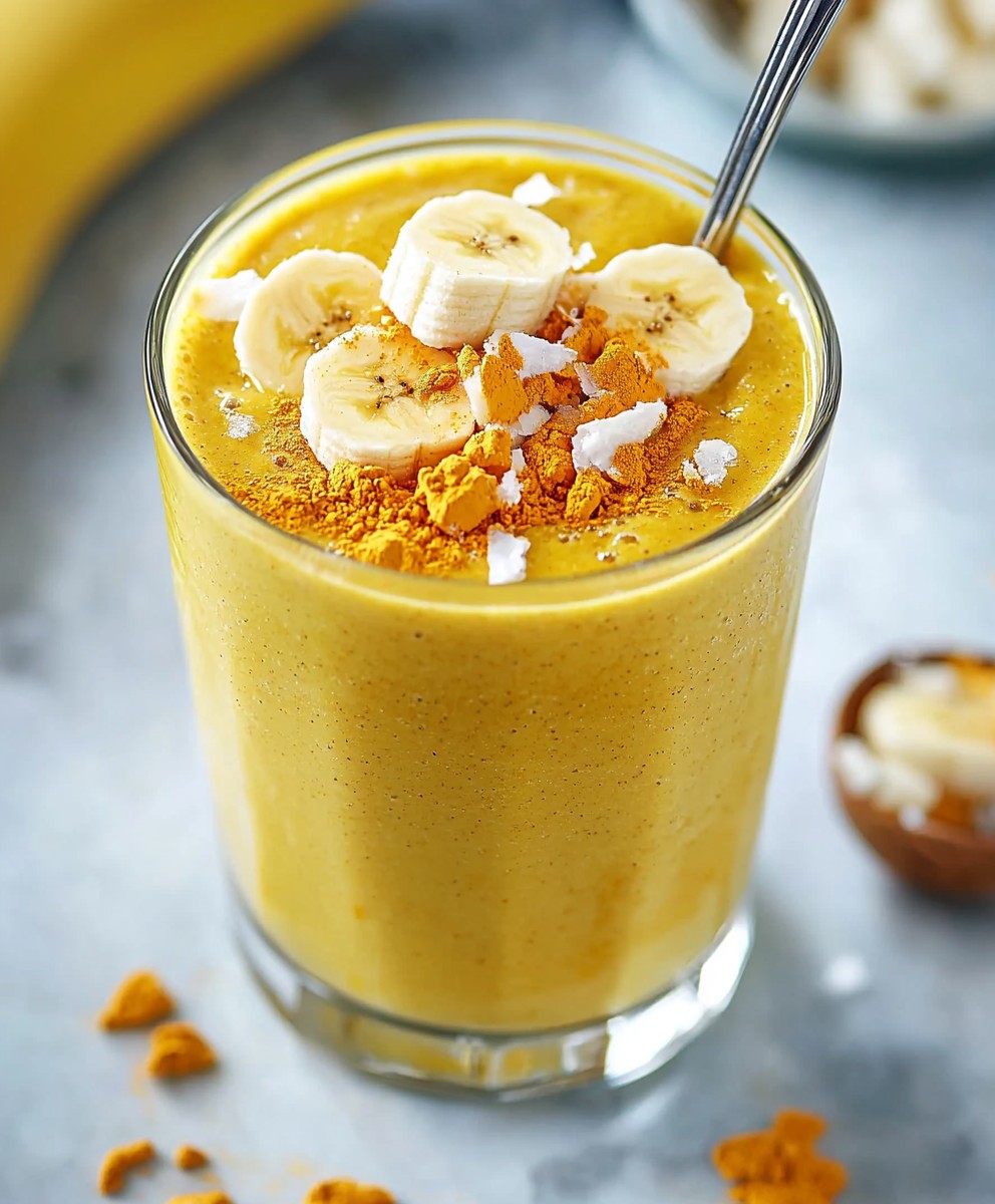Bananen Kurkuma Smoothie