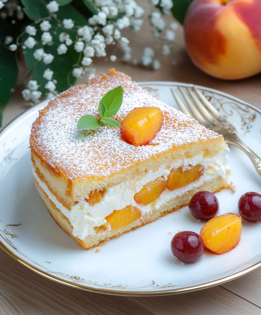 Pfirsich Schmandtorte backen