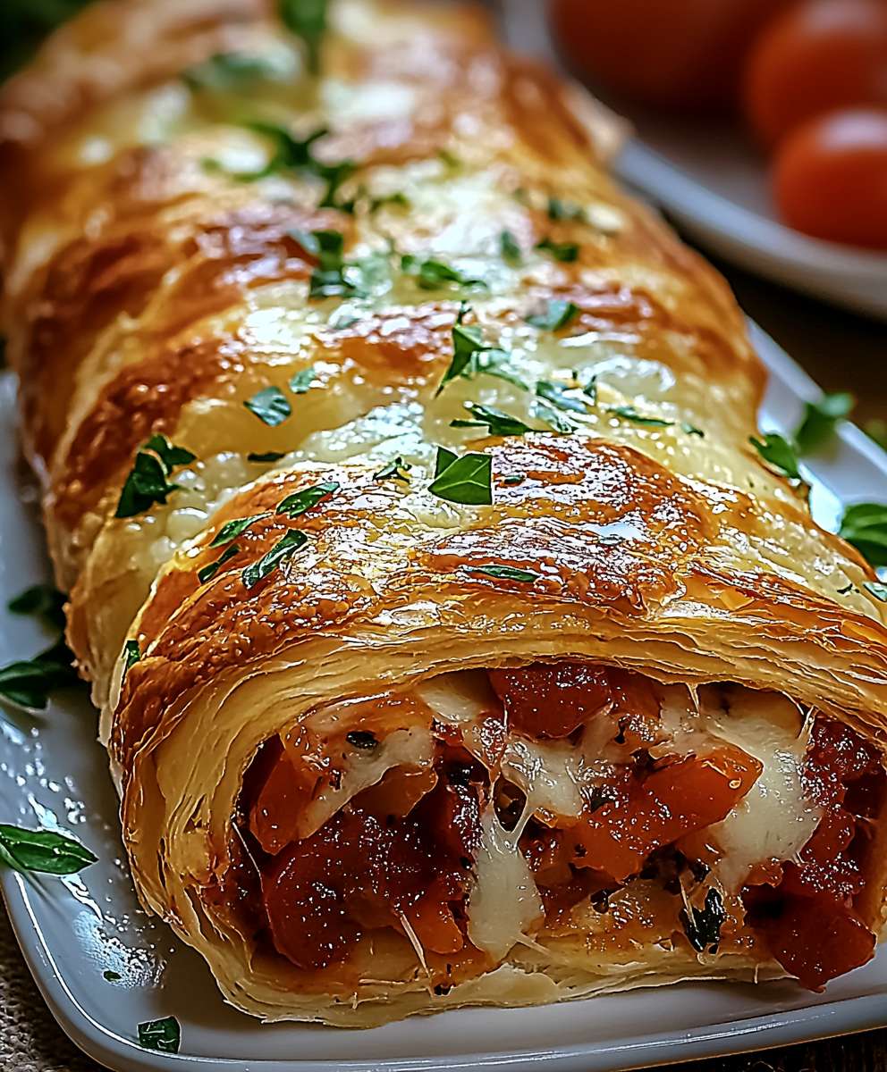 Blätterteig Stromboli backen