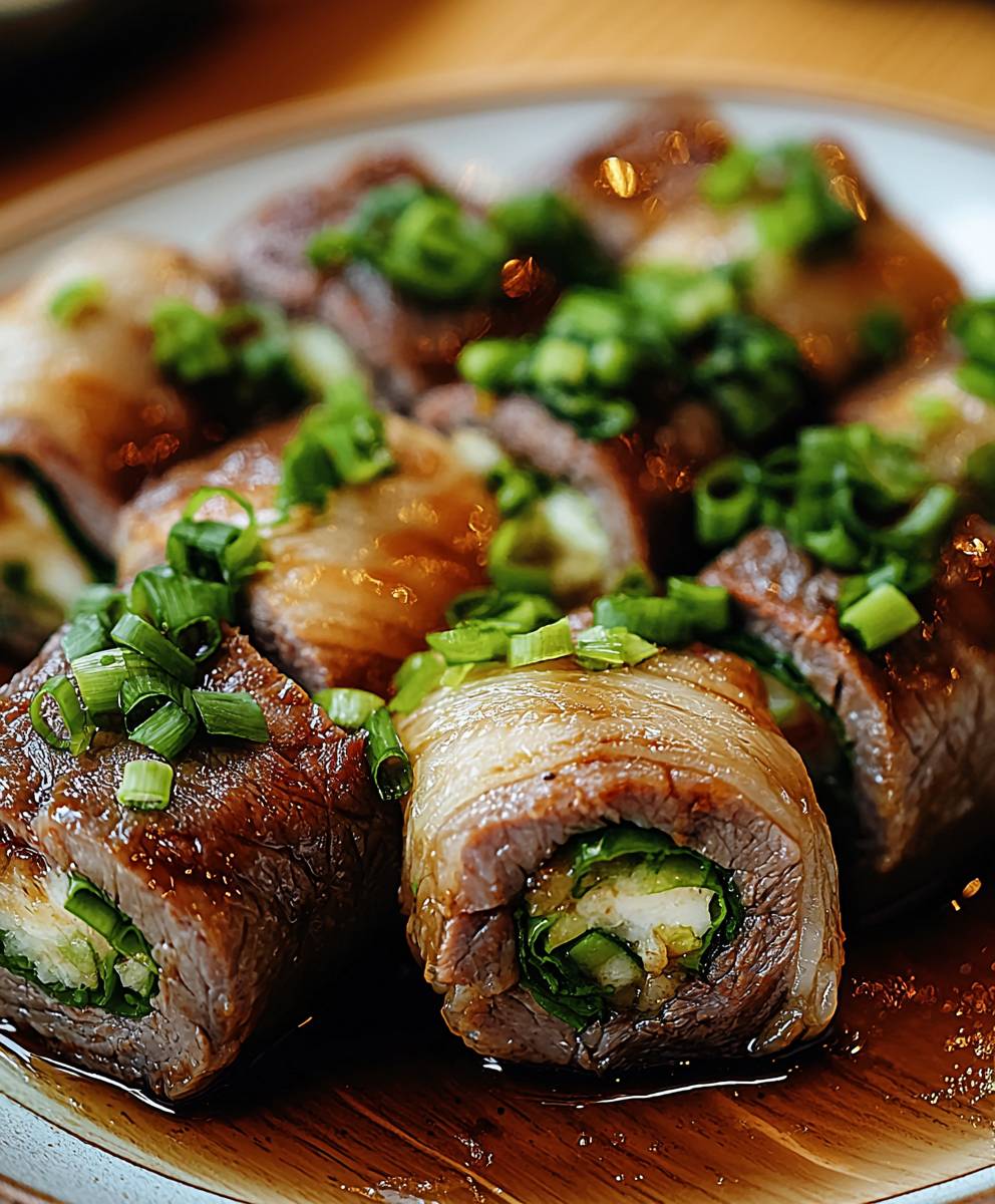 Taiwanische Rindfleisch Röllchen