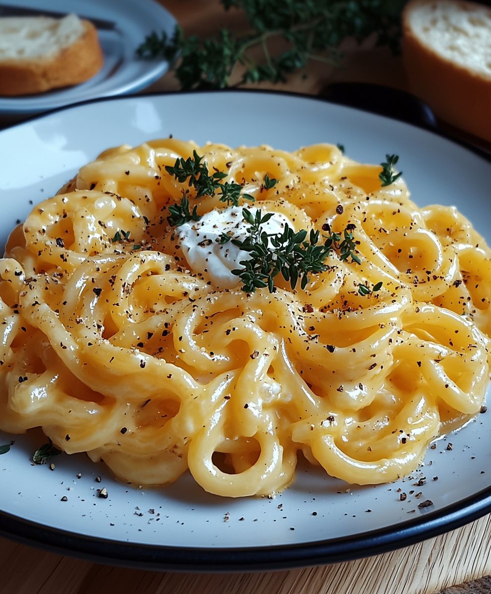 Nudeln mit Crème Fraîche
