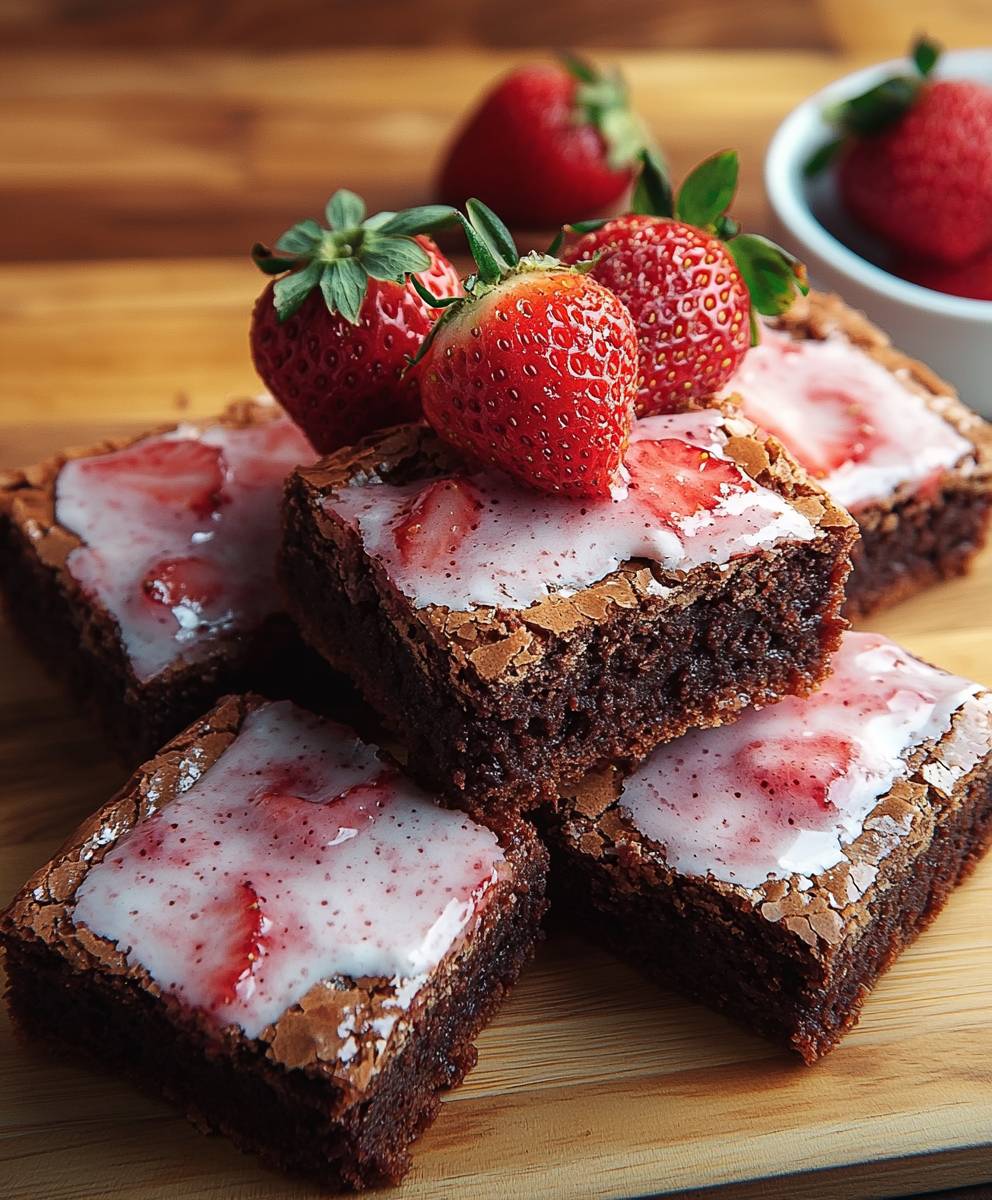 Erdbeer Brownies backen