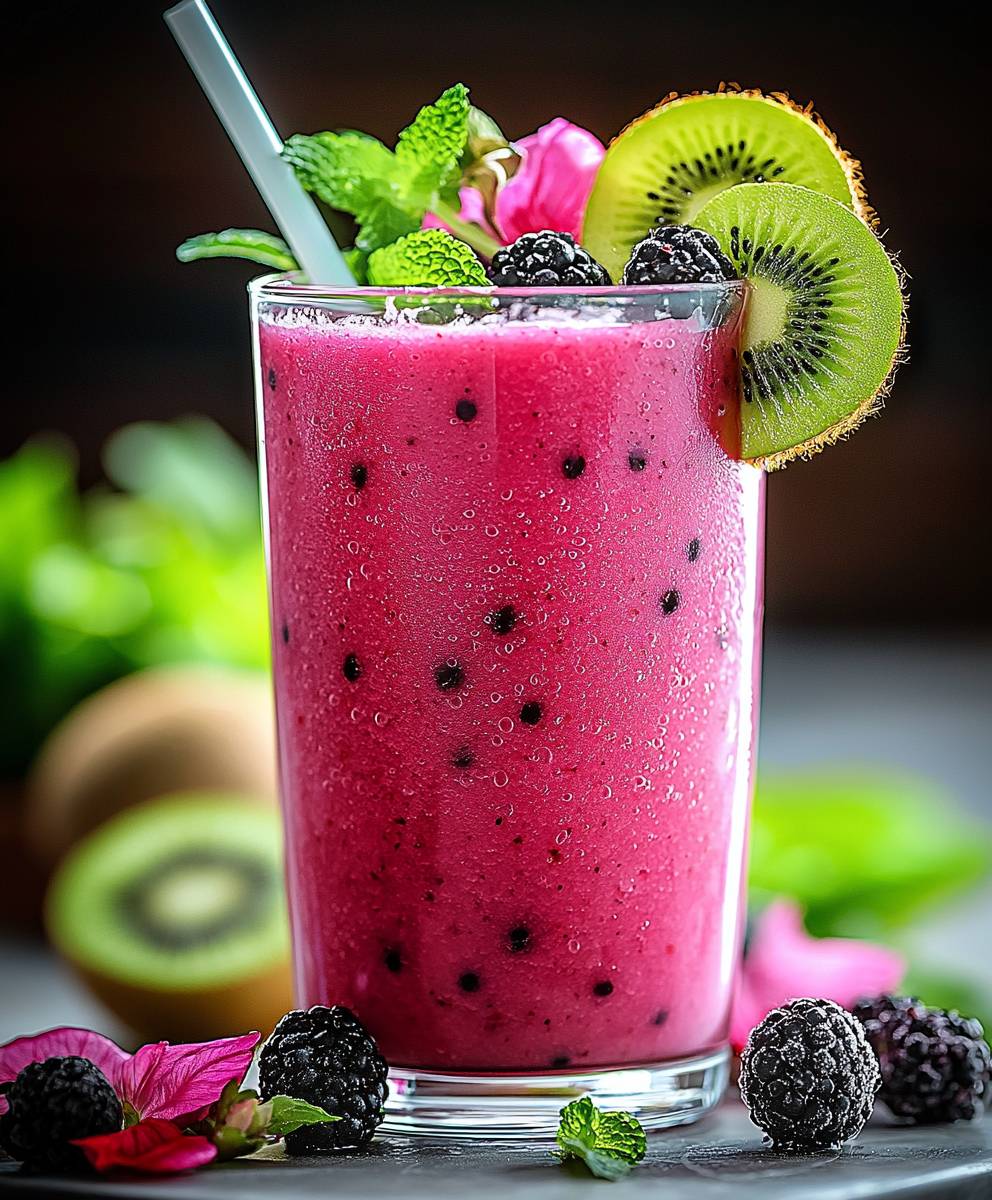 Kiwi Hibiskus Tee Smoothie