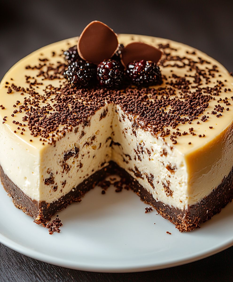 Stracciatella Käsekuchen saftig