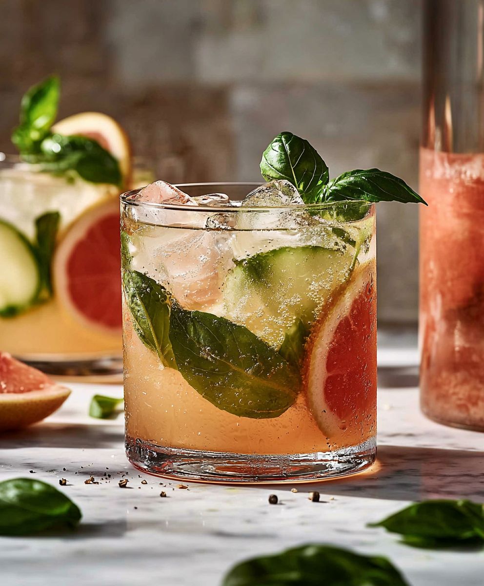 Greyhound Basilikum Mocktail